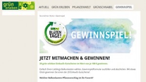 grün erleben Gutschein Gewinnspiel 20 mal 100 Euro Gewinnspiele 2025