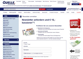 Quelle Gewinnspiel