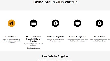Braun Club Gewinnspiel, Braun Gewinnspiel