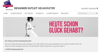 Designer Outlet Neumuenster Gewinnspiel