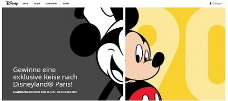 Disneyland Paris Gewinnspiel, Disney Gewinnspiel