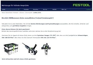 Festool Gewinnspiel