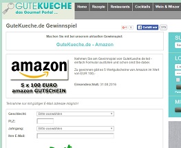 Amazon Gutschein Gewinnspiel, GuteKueche Gewinnspiel