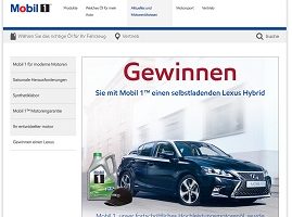 Mobil 1 Kassenbon Gewinnspiel. Lexus Hybrid Gewinnspiel, Mobil 1 Gewinnspiel
