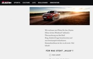 Red Bulletin Gewinnspiel