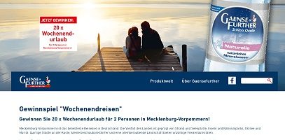 Mecklenburg-Vorpommern Wochenend-Urlaub Gewinnspiel, Gaensefurther Gewinnspiel