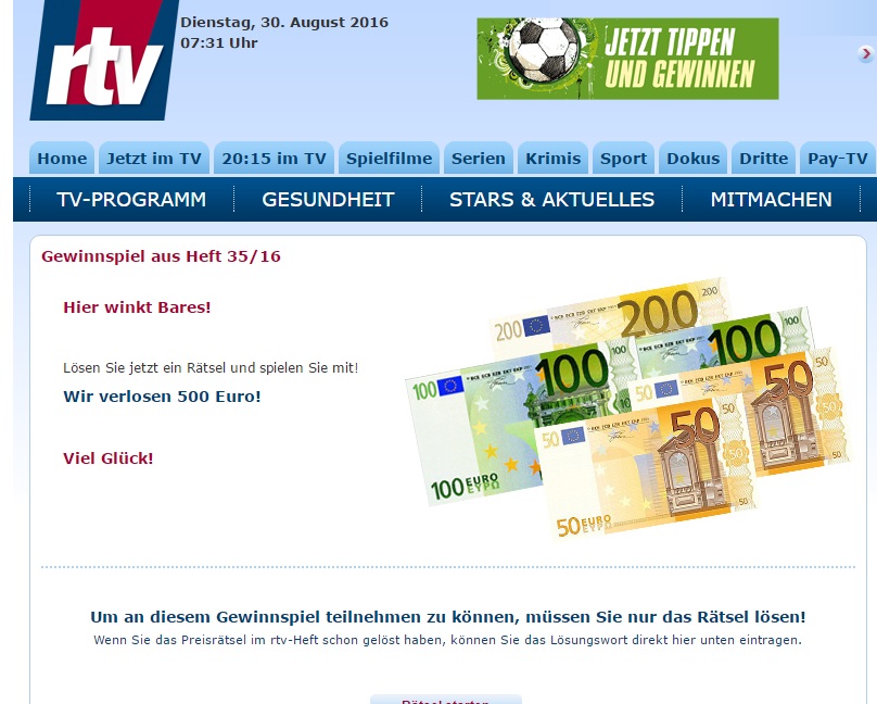 Rtv Gewinnspiel Rtv Gewinnspiel