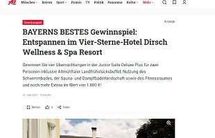 Bayern Urlaub Gewinnspiel, Abendzeitung München Gewinnspiel