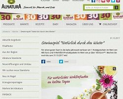 Alnatura Produkt-Paket Gewinnspiel