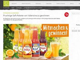 Valensina Saft Gewinnspiel, DasKochrezept Gewinnspiel