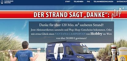 Flensburger Etiketten registrieren, Flensburger Gewinnspiel