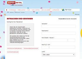 Super RTL Gewinnspiel