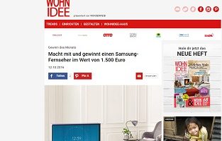 Wohnidee Gewinnspiel