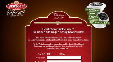 Bertolli Gewinnspiel