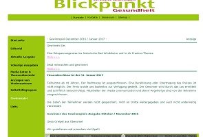 Blickpunkt Gesundheit Gewinnspiel