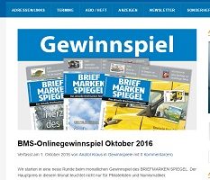 Briefmarkenspiegel Gewinnspiel