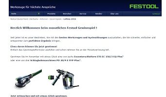 Festool Gewinnspiel