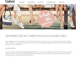 Gabor Schuh Jahres Abo Gewinnspiel