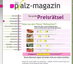 Pfalz Magazin Gewinnspiel