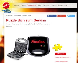 Sinalco Gewinnspiel