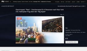 Sky Gewinnspiel