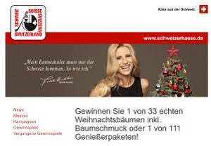 Switzerland Cheese Gewinnspiel