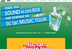 tic tac Sound in der Box Gewinnspiel, tic tac Gewinnspiel