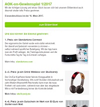 AOK Gewinnspiel