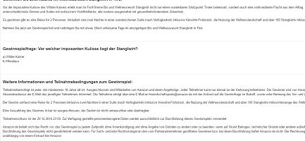 Amazon Gewinnspiel