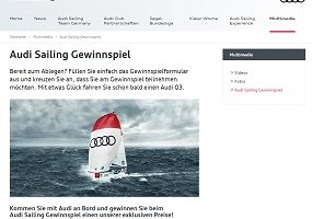 Audi Sailing Gewinnspiel