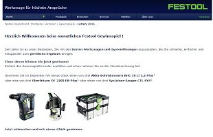Festool Gewinnspiel