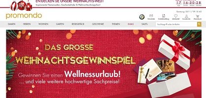 Promondo Weihnachtsgewinnspiel, Promondo Gewinnspiel