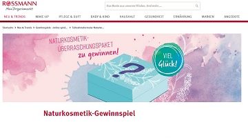 Naturkosmetik Gewinnspiel, Rossmann Gewinnspiel