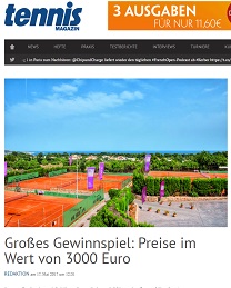 Tennis Gewinnspiel