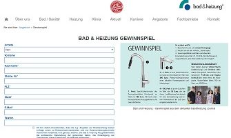 bad und heizung Gewinnspiel
