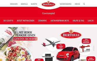 bertolliolivenoel.de/gewinnspiel, Bertolli Kassenbon Gewinnspiel, Bertolli Gewinnspiel