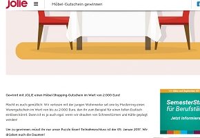 Jolie Gewinnspiel