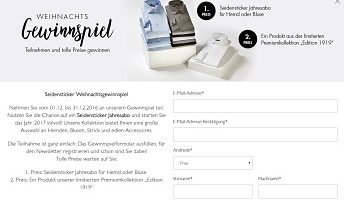 Seidensticker Gewinnspiel