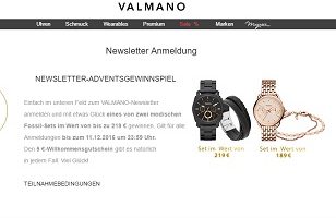 Valmano Gewinnspiel
