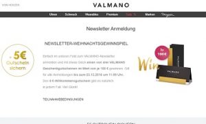 Valmano Gewinnspiel