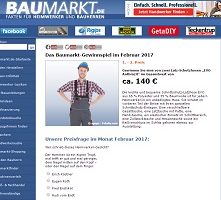 Baumarkt Gewinnspiel