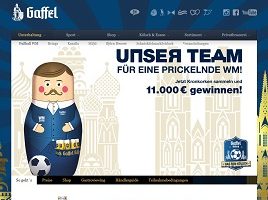 Gaffel Code eingeben, Gaffel Gewinnspiel