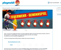 Playmobil Feuerwehr Gewinnspiel, Playmobil Gewinnspiel