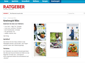 Ratgeber Gesund Gewinnspiel