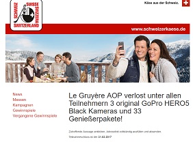 Switzerland Cheese Gewinnspiel