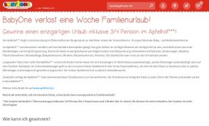 BabyOne Gewinnspiel
