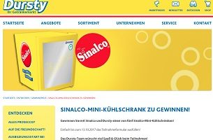 Sinalco Mini-Kühlschrank Gewinnspiel