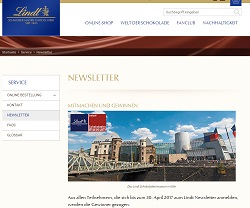 Lindt Gewinnspiel
