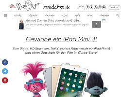 Mädchen Gewinnspiel