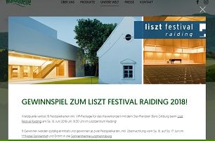 Liszt Festival Raiding VIP Gewinnspiel, Waldquelle Gewinnspiel
